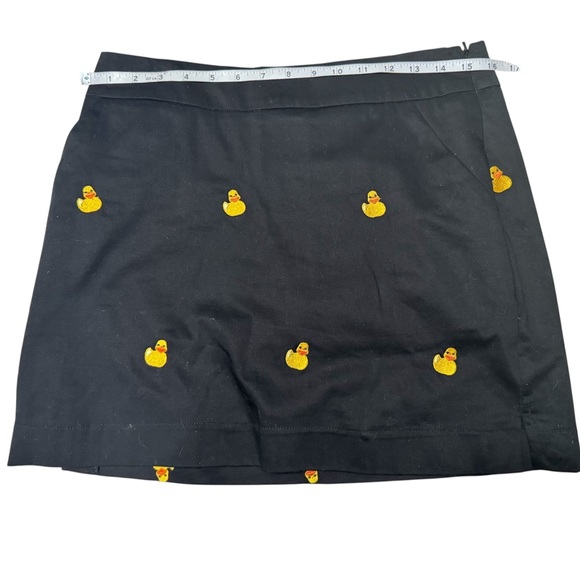 🐥Loudmouth Ladies Golf Skort Skirt Black Size 6 Rubber Duck Embroidered Rare - Picture 3 of 6